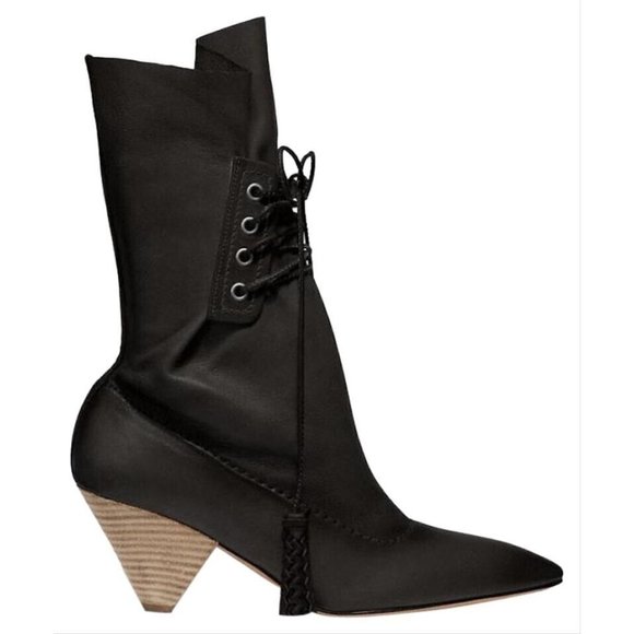 $495 Coach Tassel Ankle Booties Leather Western Fashion Boots Sz 5 B G3777 - Picture 2 of 6